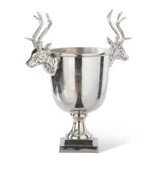 22 " Silver Metal Deer Head Handle Wine Chiller