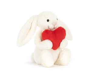 Bashful Red Love Heart Bunny