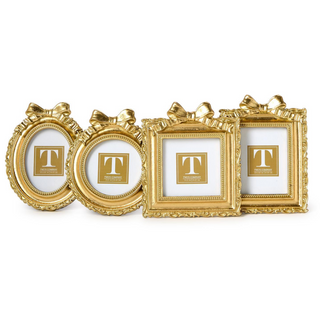 Vintage Gold Mini Photo Frame with Accent Bow