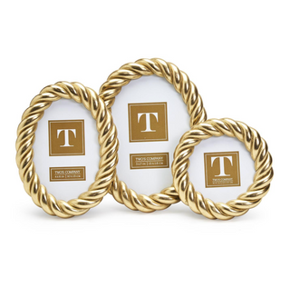 Gilded Rope Gold Finish Photo Frame