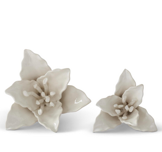 White Ceramic Tabletop Flower