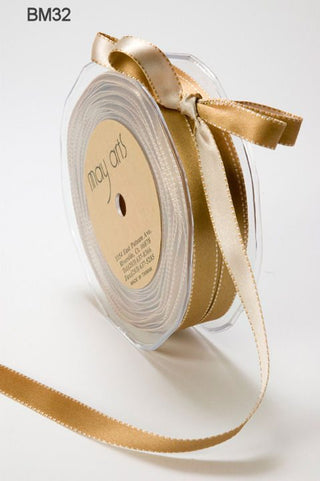 Two Color Reversible Satin Ribbon