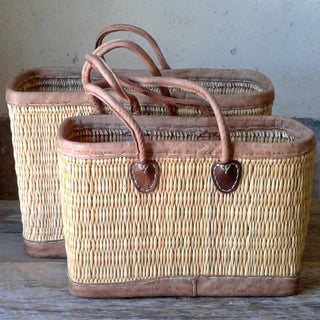 Tote Leather Trim-- Medium