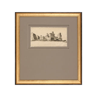 Sepia Village Framed Art