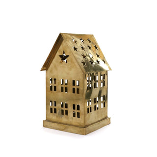 Star Tea Light House - Brass