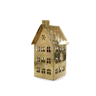 Snowflake Tea Light House - Brass