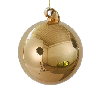 Glass Ball Shiny Pearl Gold Ornament