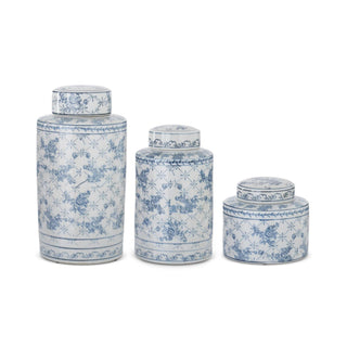 Blue & White Floral Ginger Jar