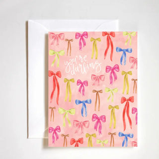 You're Darling Bow Friendship Greeting Card