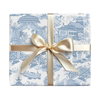 Blue & White Jardin Gift Wrap