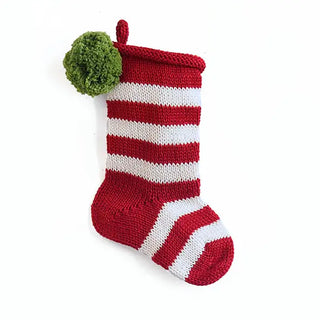 Mini Stripe Stocking - Red