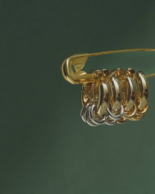 Grande Levi Huggies: Mixed metal