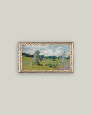 Abstract Landscape Framed Antique Art: 7x5