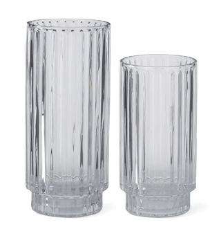 Accordion Pressed Glass Vase