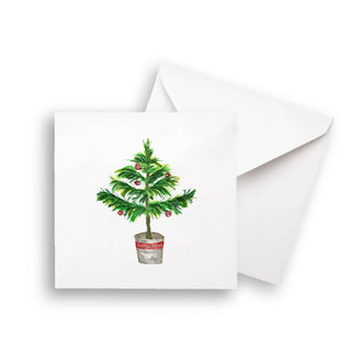 Christmas Tree In Pot: Natural Guest Towel / -