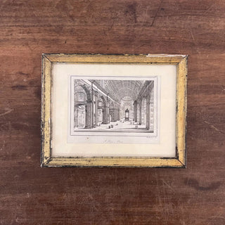 Antique French Architectural Block Print, c.1900s