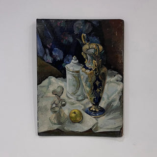 Antique Oil Still Life on Board - Unframed