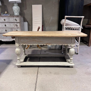 Antique Scalloped Buffet Table