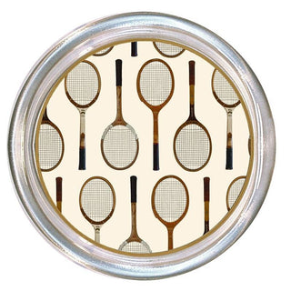 Antique Tennis Racket Pattern Ivory