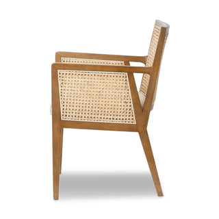 Antonia Cane Dining Armchair-Savile Flax