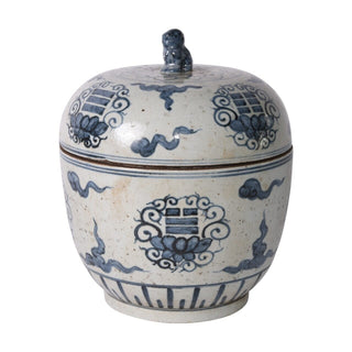 Blue and White Tai Chi Lidded Jar