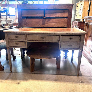 Austrian Painted Desk w/ Leather Top