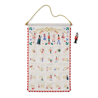 Nutcracker Embroidered Hanging Advent Calendar