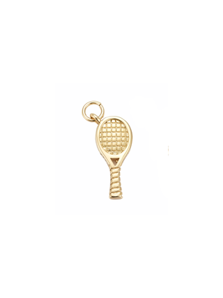 Gold Tennis Racket Charm