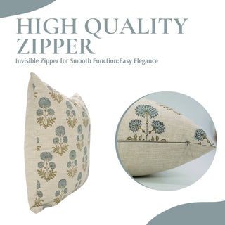 Rishi Print Pillow Blue Both Sides - 22X22