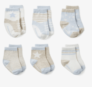 Baby Blues Non Slip Socks 0-12mos