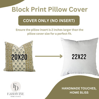 Bagru Buti Print - Thick Cotton22X22