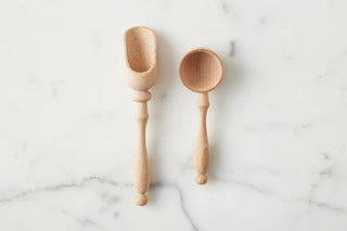 Beechwood Salt & Sugar Wood Spoons