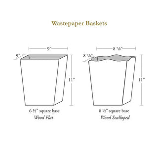 Berkely Gold Wastepaper Basket: Scalloped Top