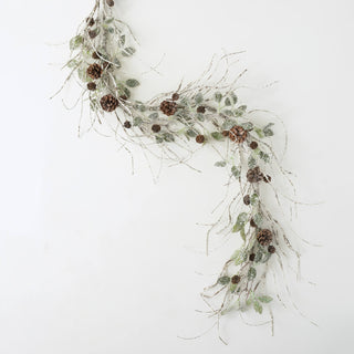 BIRCH LEAF PINECONE GARLAND