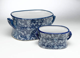 Blue and White Footbath Design Planters