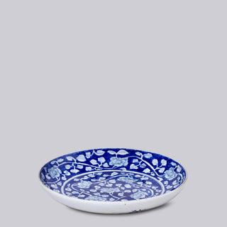 Blue and White Porcelain Peony Platter