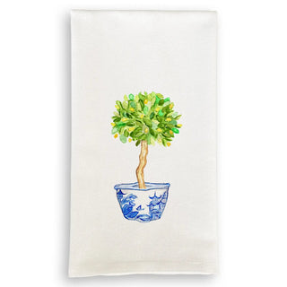 Blue & White Bowl w/ Lemon Tree - Dishtowel