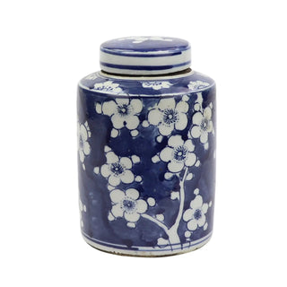 Blue & White Mini Tea Jar Blue Plum