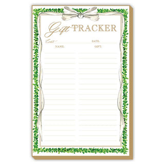 Bridal Gift Tracker Boxwood Border Luxe Large Notepad