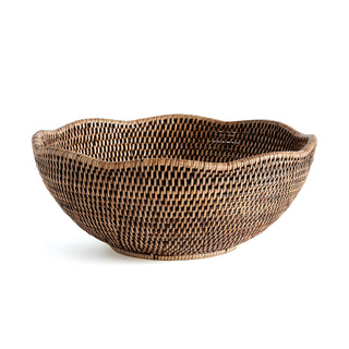 Burma Rattan Scalloped Edge Bowl