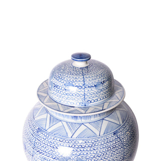 B&W Chain Temple Jar Large