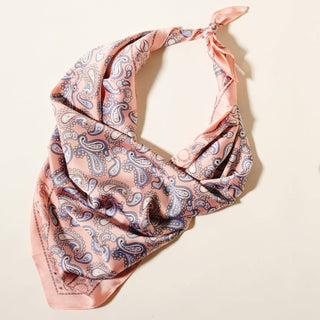 Elegant Paisley Soft Scarf | Timeless Silk-Feel Polyester Bandana: Camel / One / 5DR98090