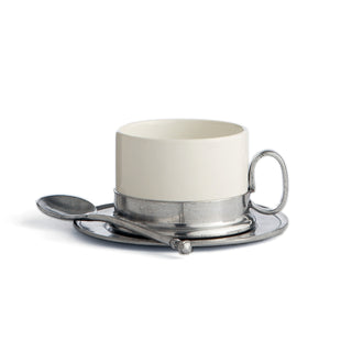 Tuscan Cappuccino Cup & Saucer with Spoon