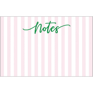 Cabana Stripe "Notes" Slab Notepad | Pink