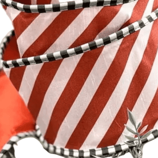 Candy Cane Stripe with Black/White Trim 4"x10yd