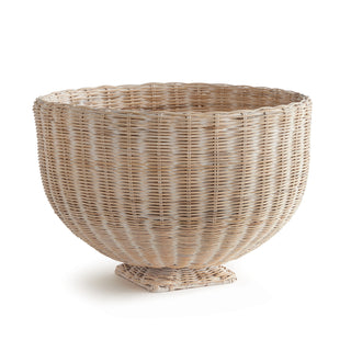 Charleston Rattan Footed Bowl