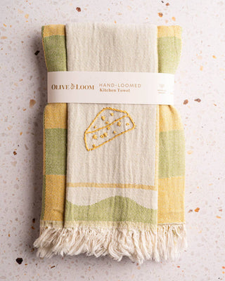 Cheese Hand Stitched Kitchen Towel