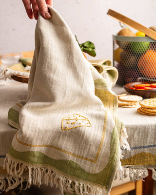 Cheese Hand Stitched Kitchen Towel