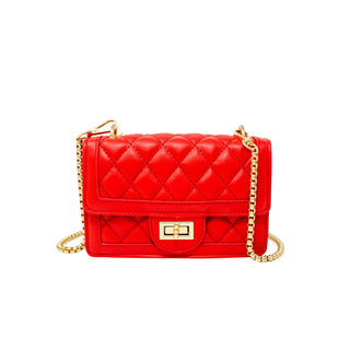 Classic Quilted Large Flap Handbag: Pink