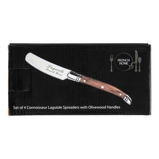 Connoisseur Laguiole 4 Spreaders Olive Wood Handles